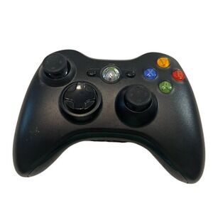 Microsoft Xbox 360 Wireless Controller Black OEM Ergonomic‎ Design model 1403